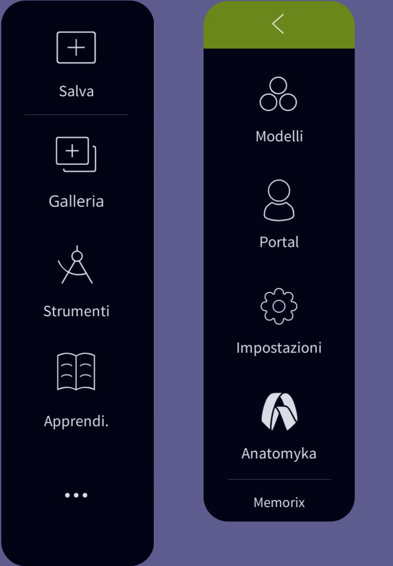 Interfaccia utente di Anatomyka