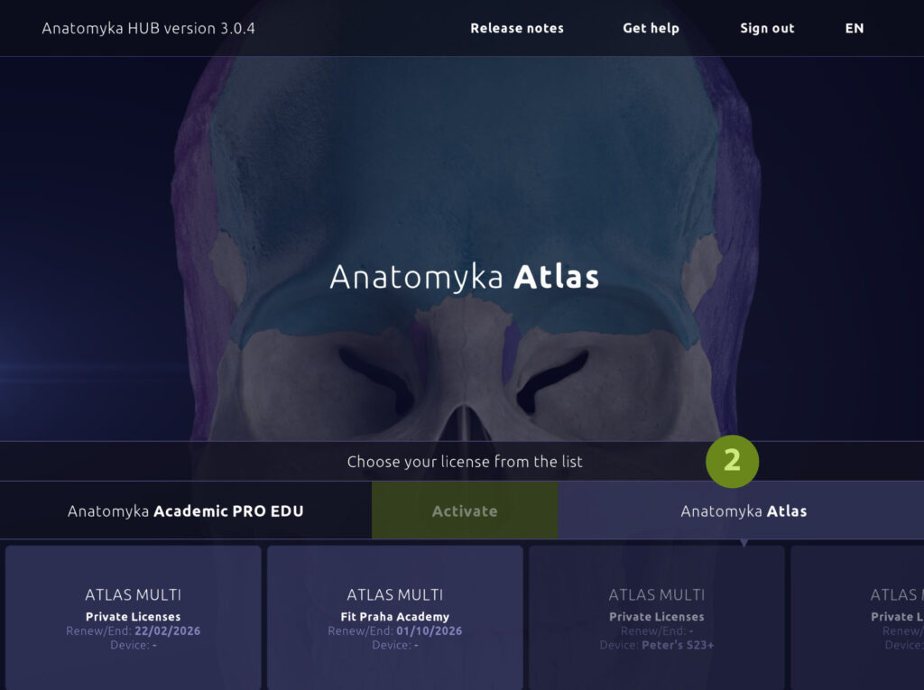 anatomyka HUB atlas